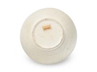 A Chinese White Glazed Molded Whiteware Jar, Possibly Fujian, Yuan to Ming Dynasty 或爲元-明 白釉模印卷草紋三系罐