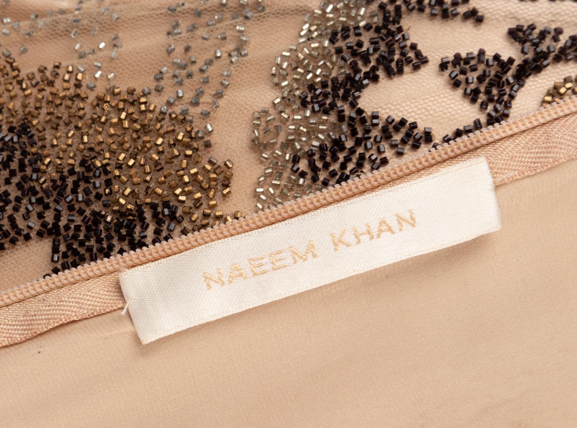 Naeem Khan Beaded Evening Dress