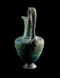 A Roman Bronze Beaked Oinochoe