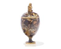 A Wedgwood and Bentley Agateware Covered Urn