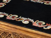 A Pair of Continental Giltwood and Pietra Dura Side Tables