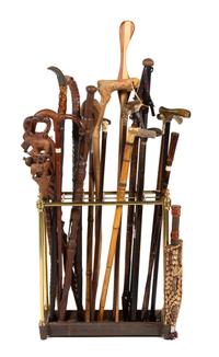 A Collection of Eleven Miscellaneous Walking Sticks Length of longest 42 inches. — 19TH/20TH CENTURY