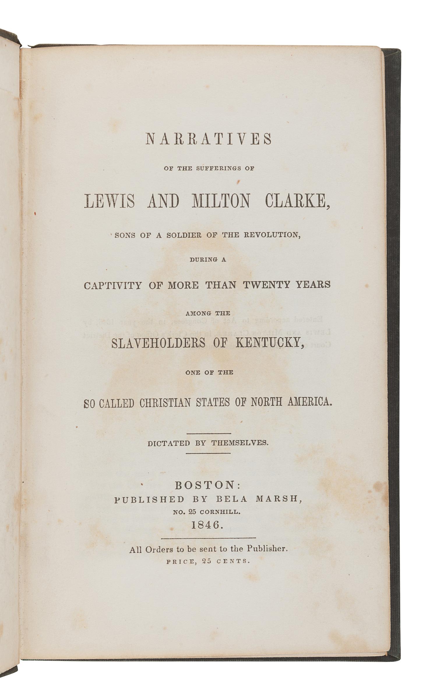 [KENTUCKY & WESTERN SETTLEMENT NARRATIVES]. A Group of 7 works, comprising: