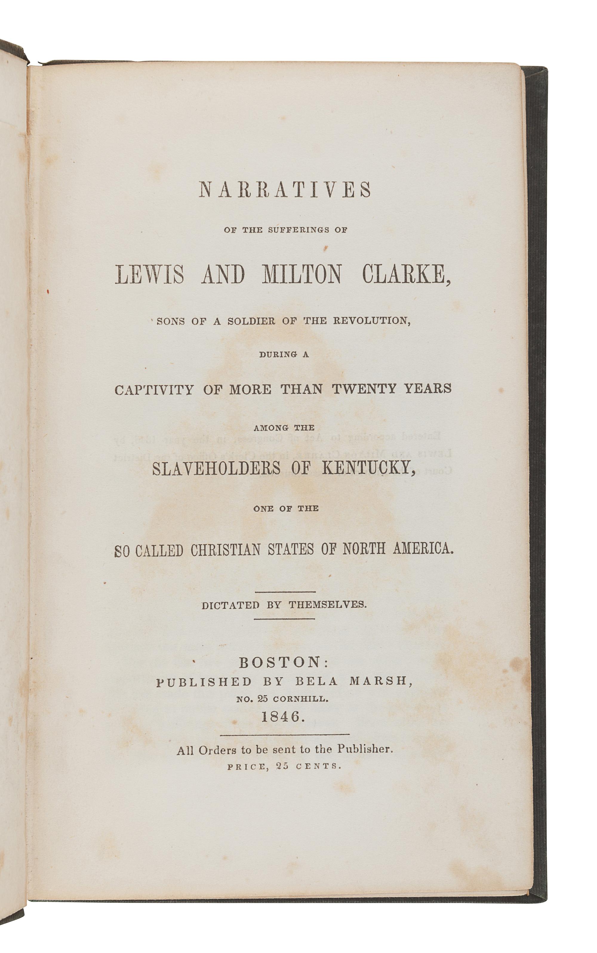 [KENTUCKY & WESTERN SETTLEMENT NARRATIVES]. A Group of 7 works, comprising: