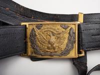 [CIVIL WAR]. Sword belt equipped with Model 1851 enlisted sword belt plate and holster.