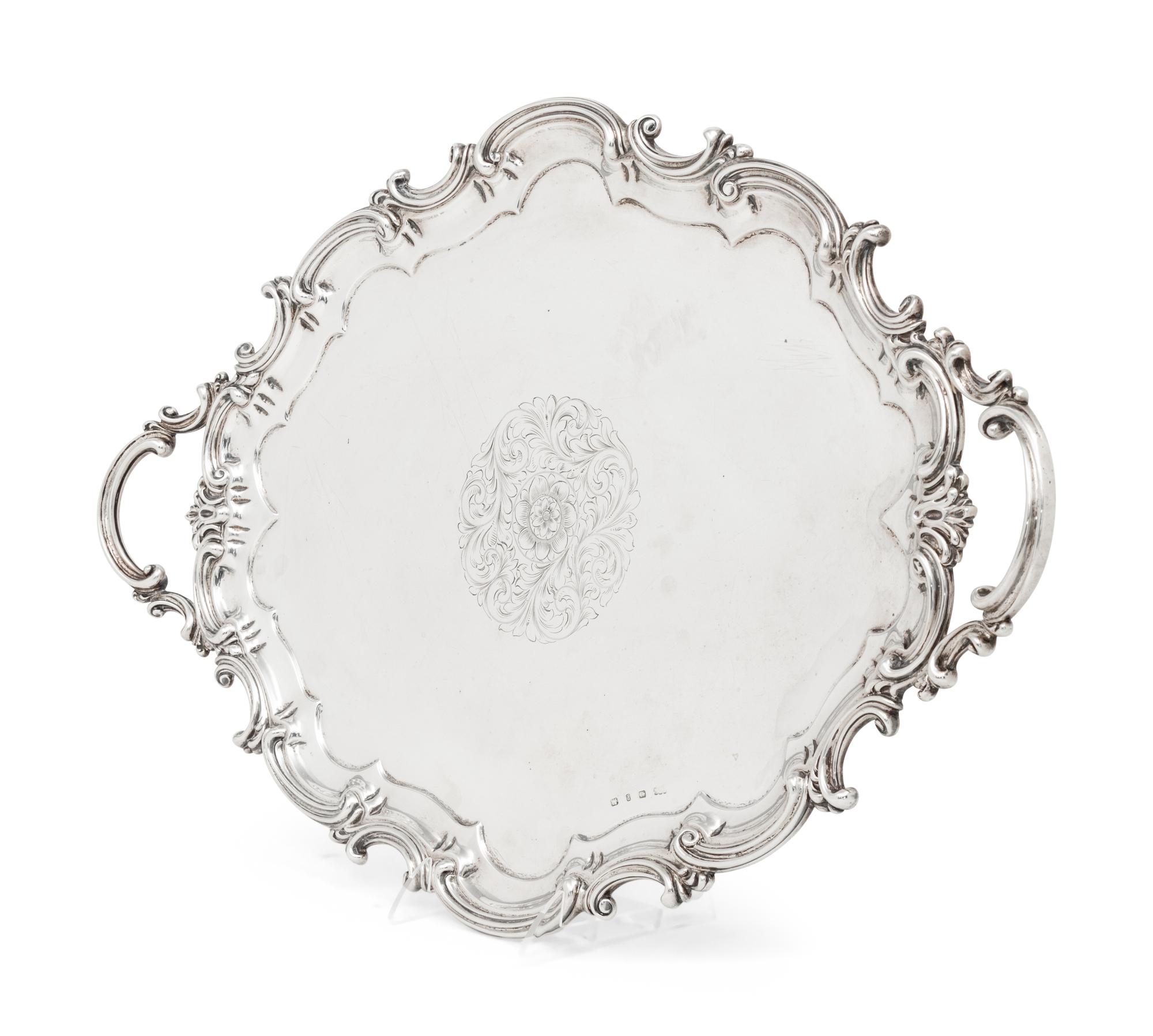 A Victorian Silver Serving Tray