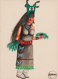 untitled, portraits of Pueblo dancers