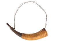 Carved Maritime Theme Powder Horn Dated 1766