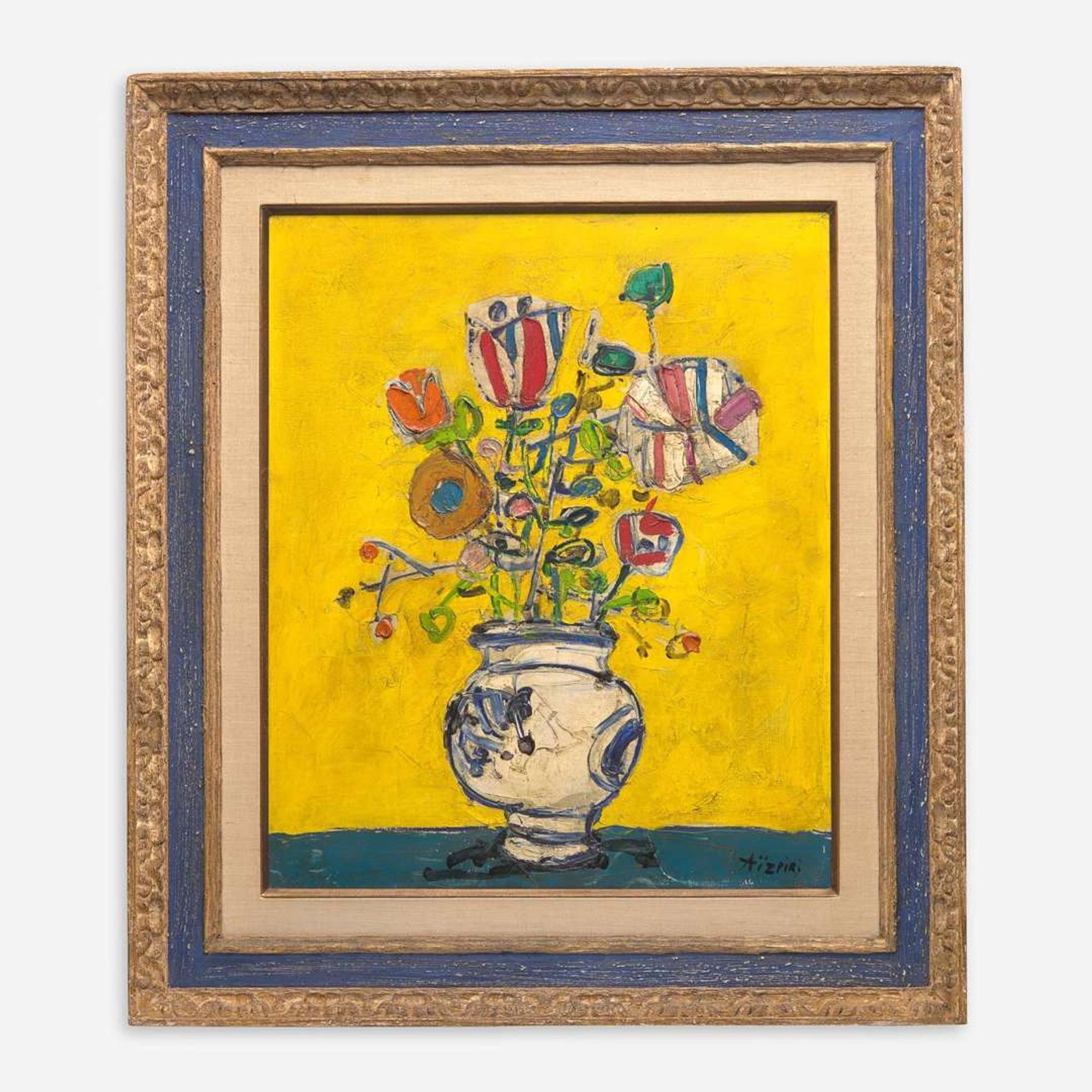 Paul Aïzpiri (French 1919-2016) Still Life with Flowers in a Vase