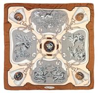 An Hermes Silk Scarf, 35 x 35 inches.