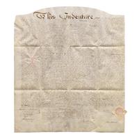 [Philadelphia] Manuscript Land Indenture Related to the Schuylkill Navigation Company