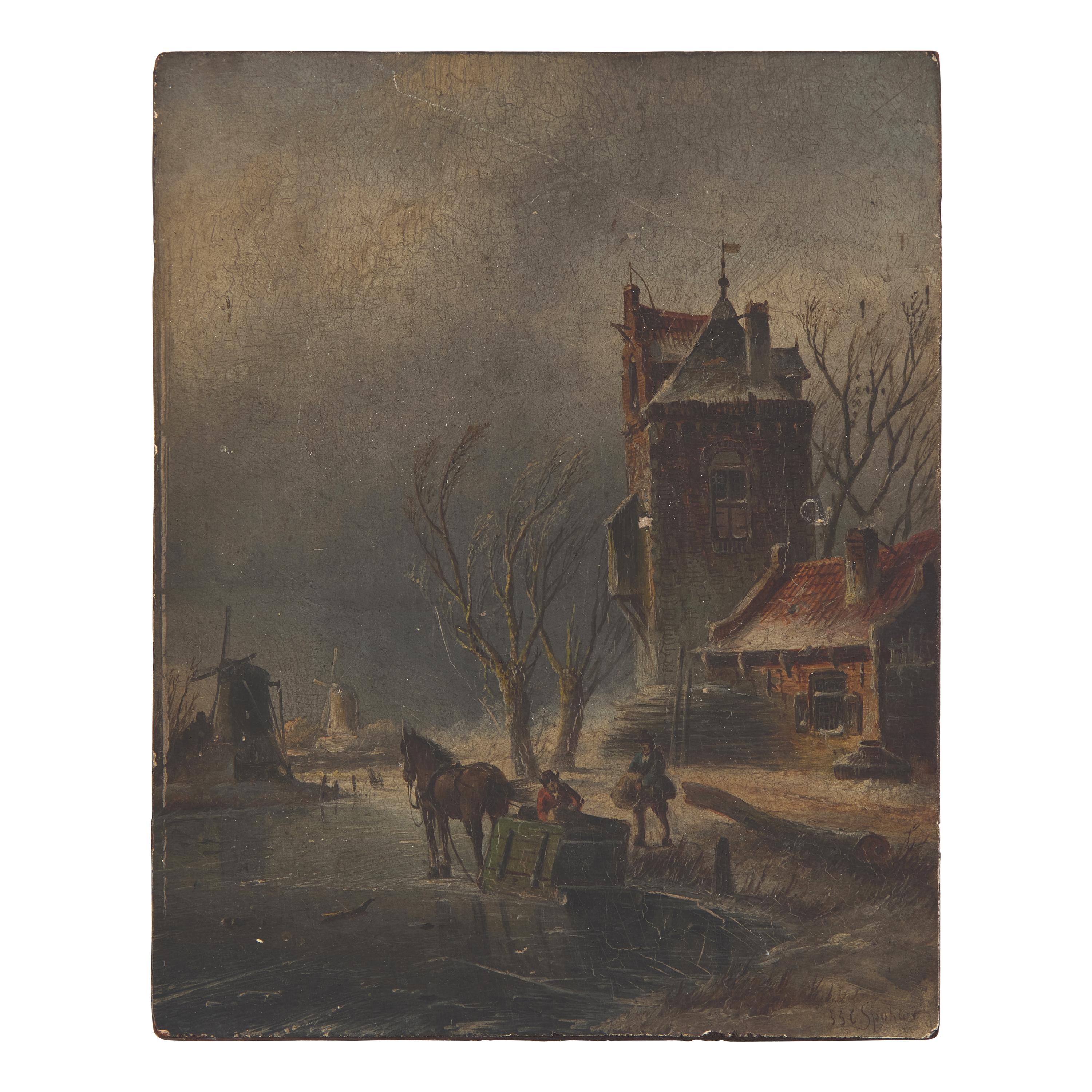 Jan Jacob Coenraad Spohler (Dutch, 1837-1923) — Snowscape