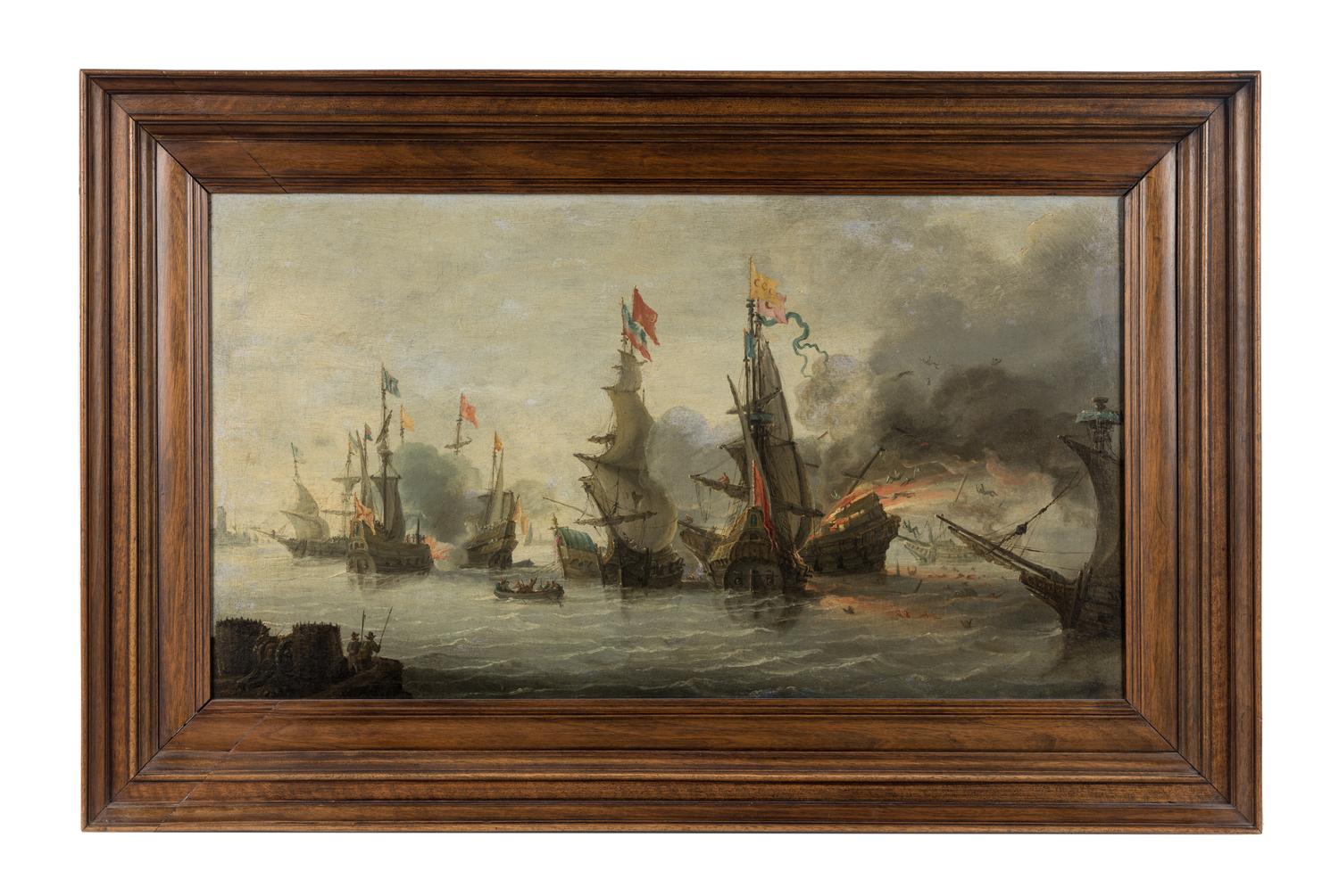 A Naval Engagement Between the Christians and the Turks