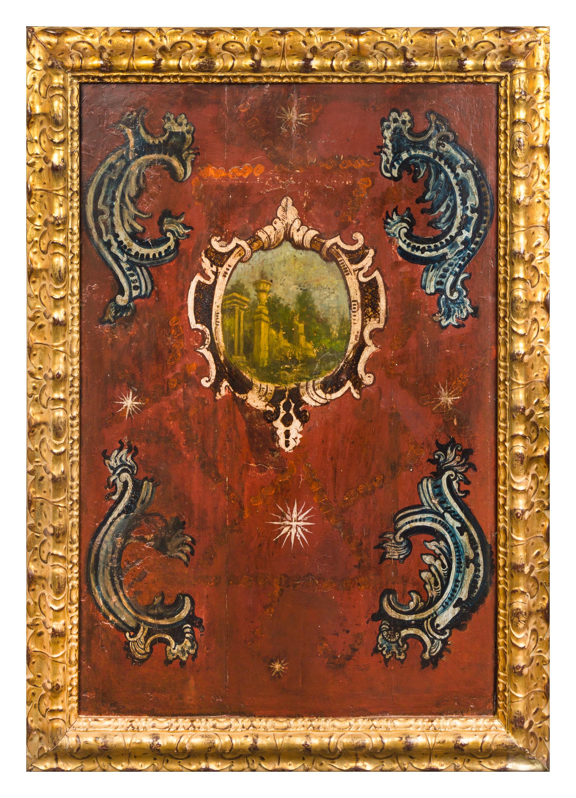 A Set of Four Italian Painted Panels Height 37 1/2 x width 25 inches. — 18TH/19TH CENTURY