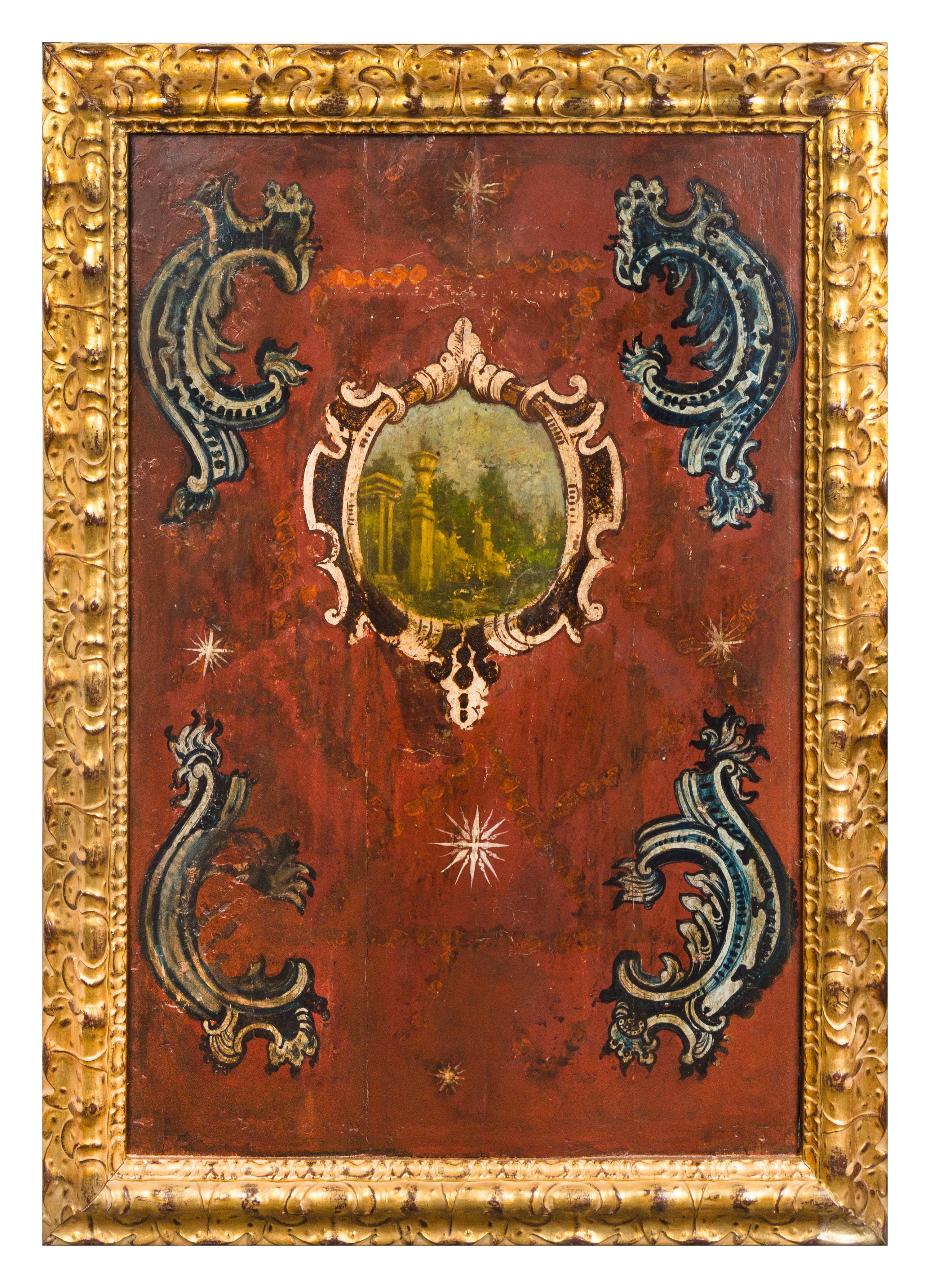 A Set of Four Italian Painted Panels Height 37 1/2 x width 25 inches. — 18TH/19TH CENTURY