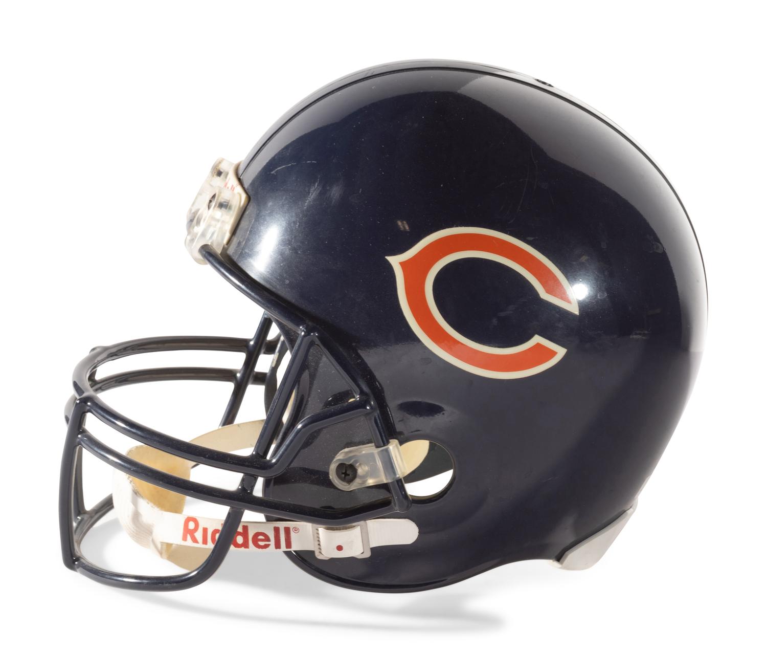 A Group of Mike Singletary Signed Autograph Items Including a Full Sized Helmet