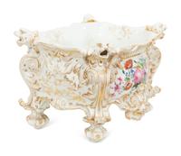 A German Porcelain Polychrome and Gilt Decorated Jardiniere