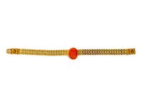 A Yellow Gold, Carnelian Intaglio and Gemstone Choker,