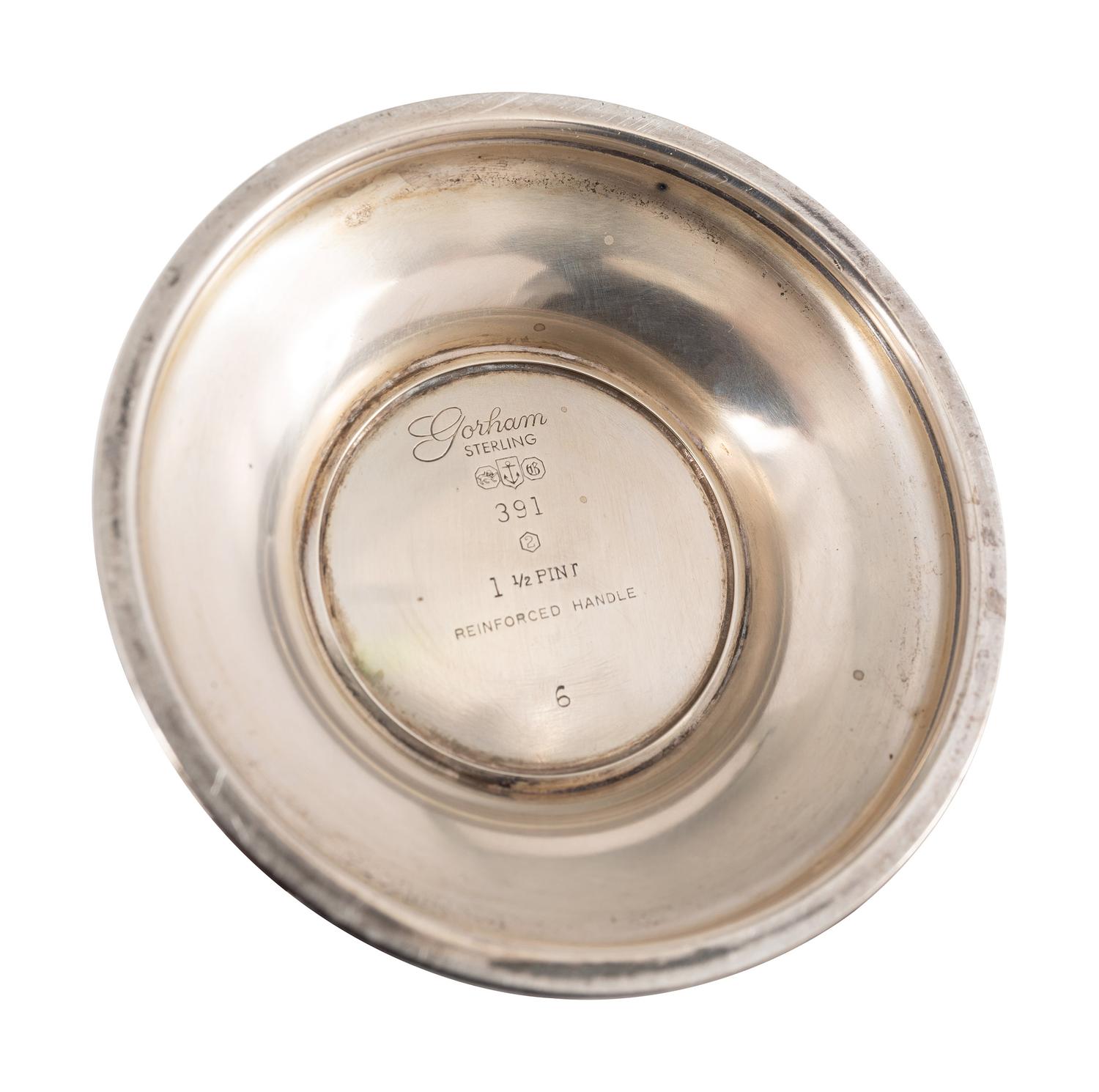 A Gorham Silver Three Piece Coffee Service