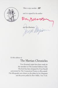 (LEC; MUGNAINI, JOSEPH) BRADBURY, RAY. The Martian Chronicles. Avon, CT, 1974. Signed by artist and author.