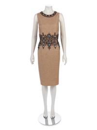Oscar de la Renta Beaded Sheath Dress, Resort 2006