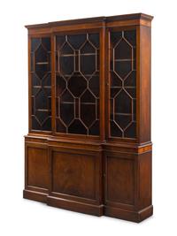 A George III Style Mahogany Breakfront Bookcase