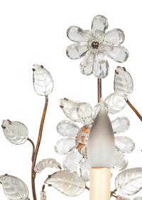 A Gilt Metal and Cut Glass Three-Light Sconce