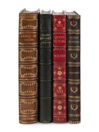 [BINDINGS]. A group of 4 works on English and Scottish rulers, comprising: