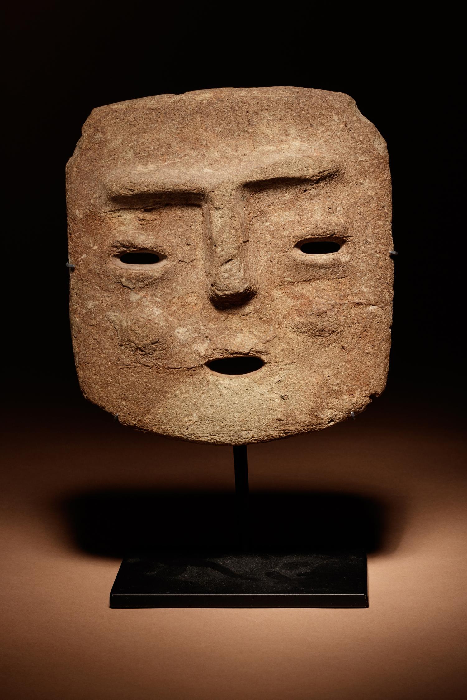 A Chontal Stone Face Panel