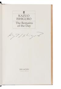 ISHIGURO, Kazuo (b. 1954). The Remains of the Day . London: Faber & Faber Limited, 1989.