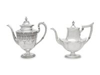 Two American Silver Coffee Pots