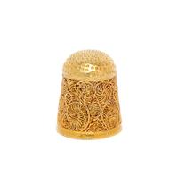 A Georgian Silver-Gilt Filigree Thimble