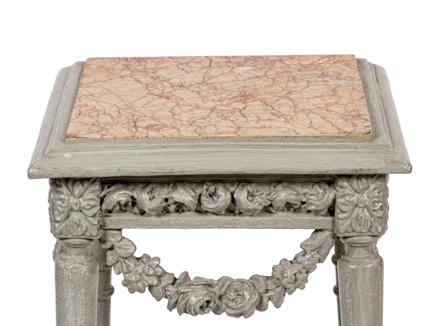 A Louis XVI Style Grey-Painted Jardinière Stand