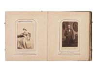 [CIVIL WAR]. A trio of CDV albums identified to the Heath, Higginson, and Shaw families of Massachusetts, highlighted by cartes de visite of Col. Robert Gould Shaw, 54th Massachusetts African American Infantry, his sisters, and other officers.