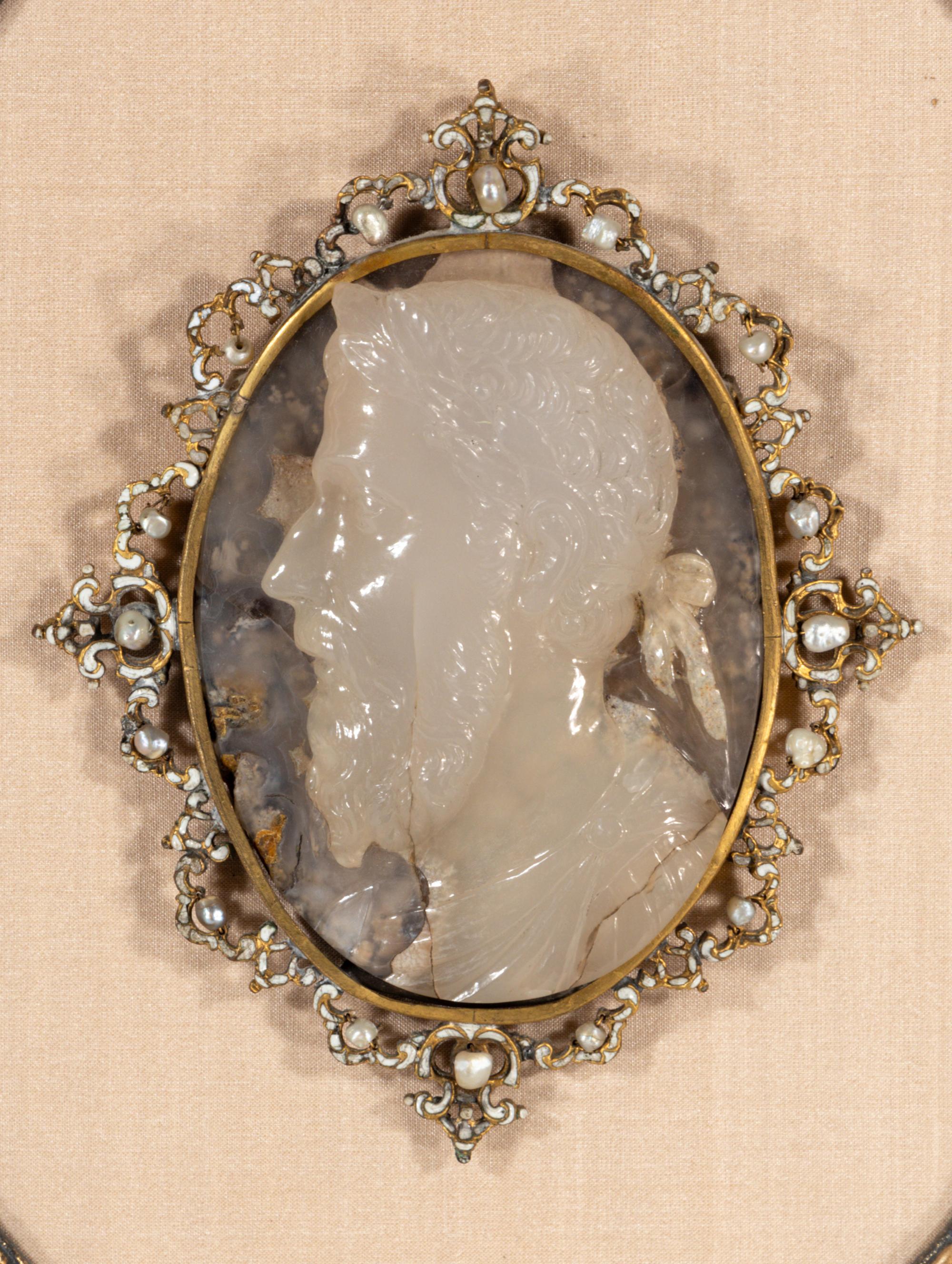 A Large Continental Agate Cameo of Marcus Aurelius