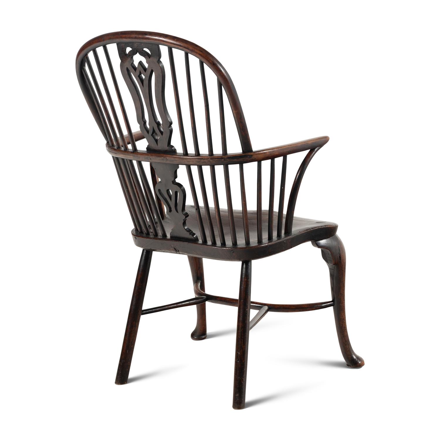 An English Yew and Elm Windsor Armchair