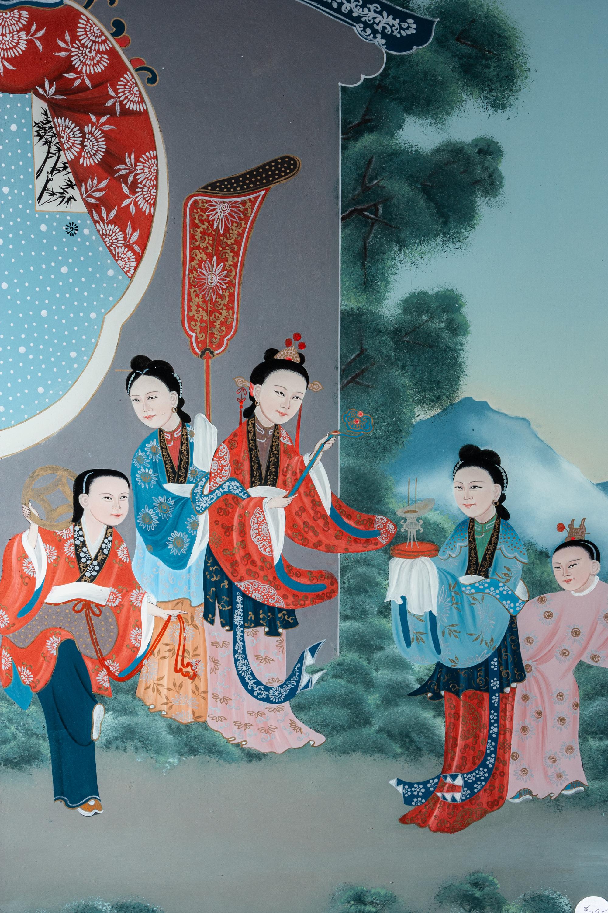 Seven Chinese Reverse Glass Paintings