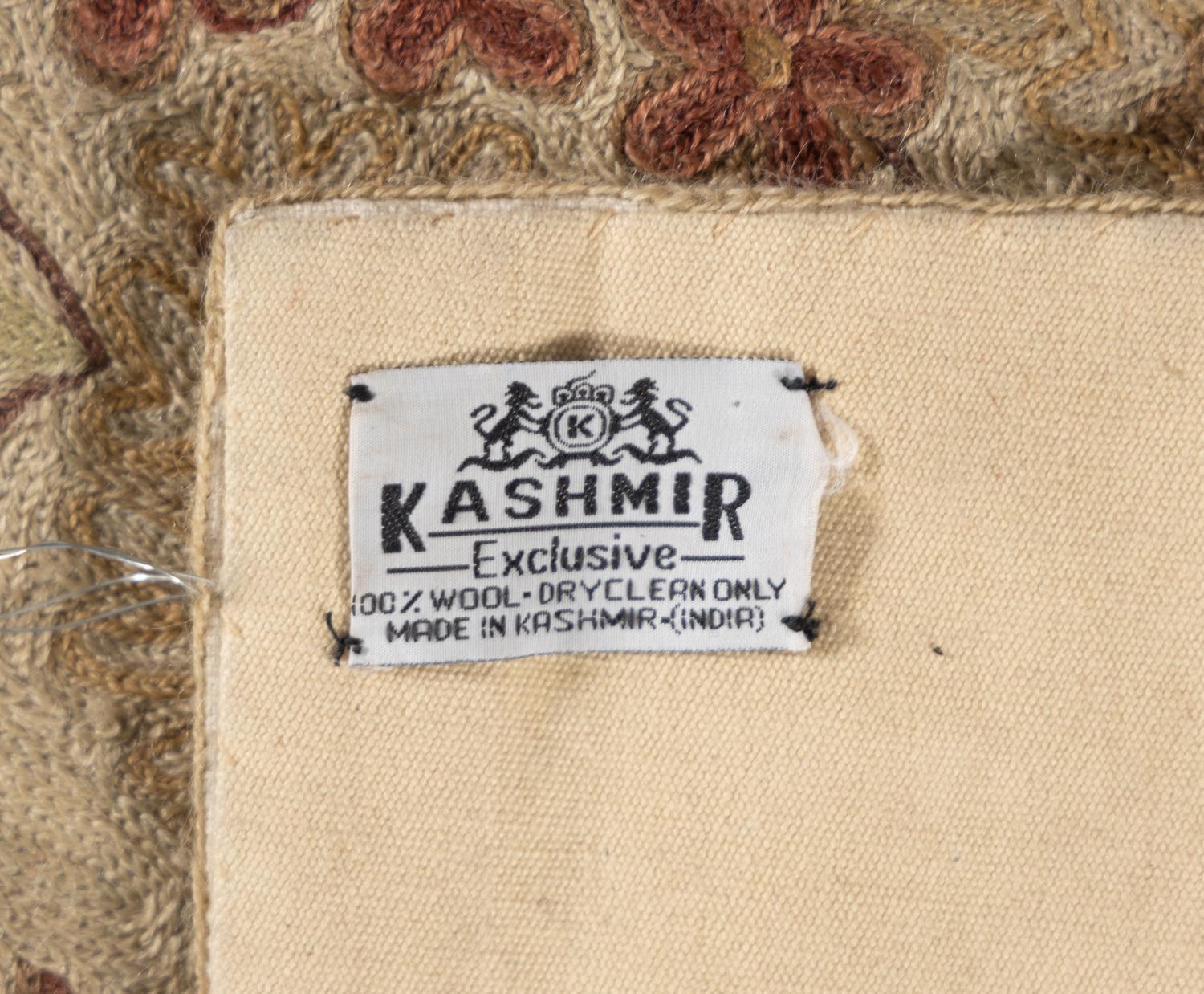 An Indian Floral Chainstitch Rug