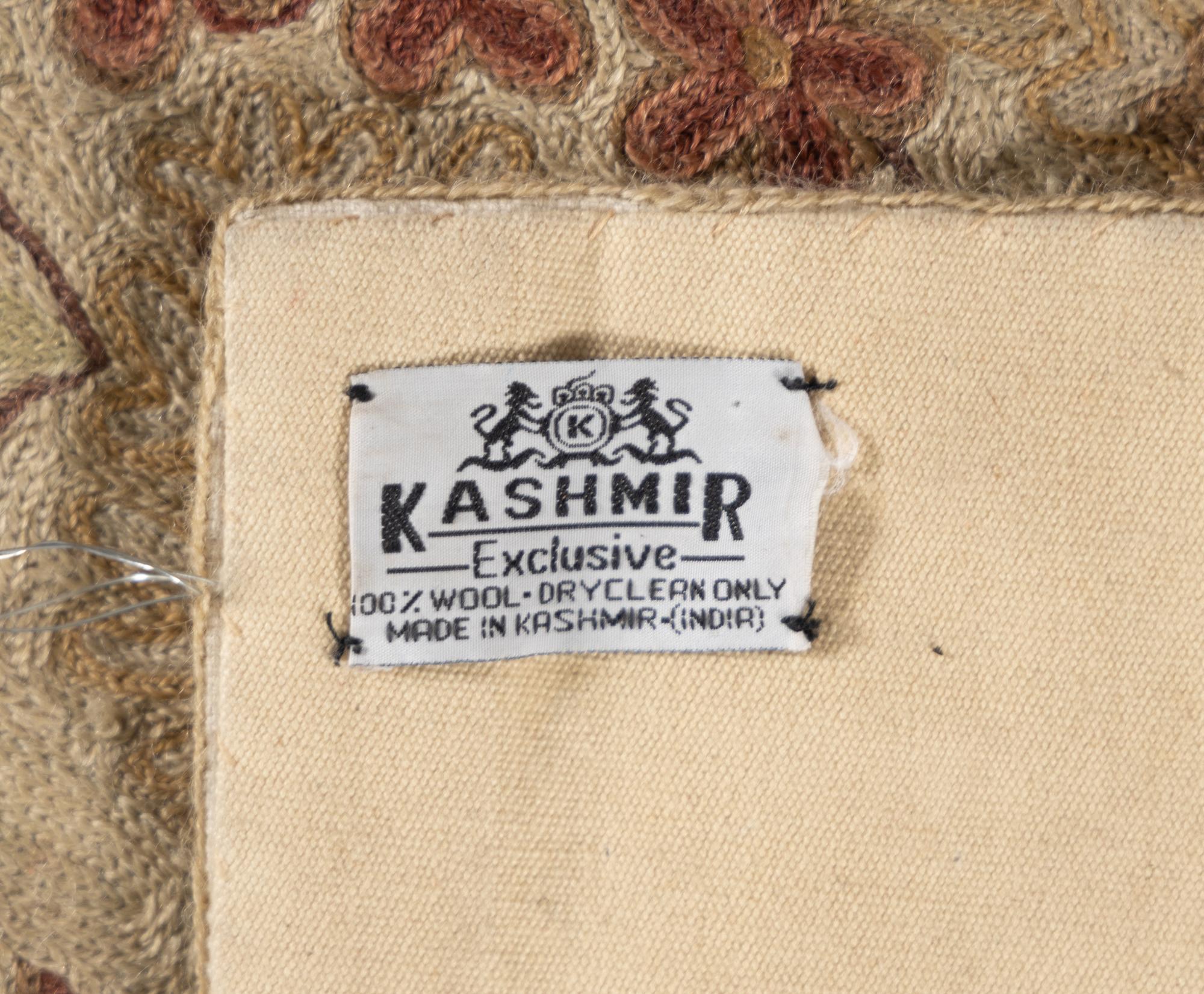 An Indian Floral Chainstitch Rug