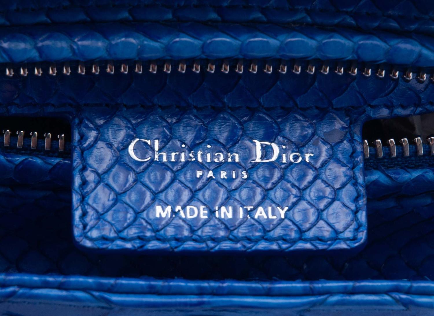 Christian Dior Blue Python Small Lady Dior Bag, 2012
