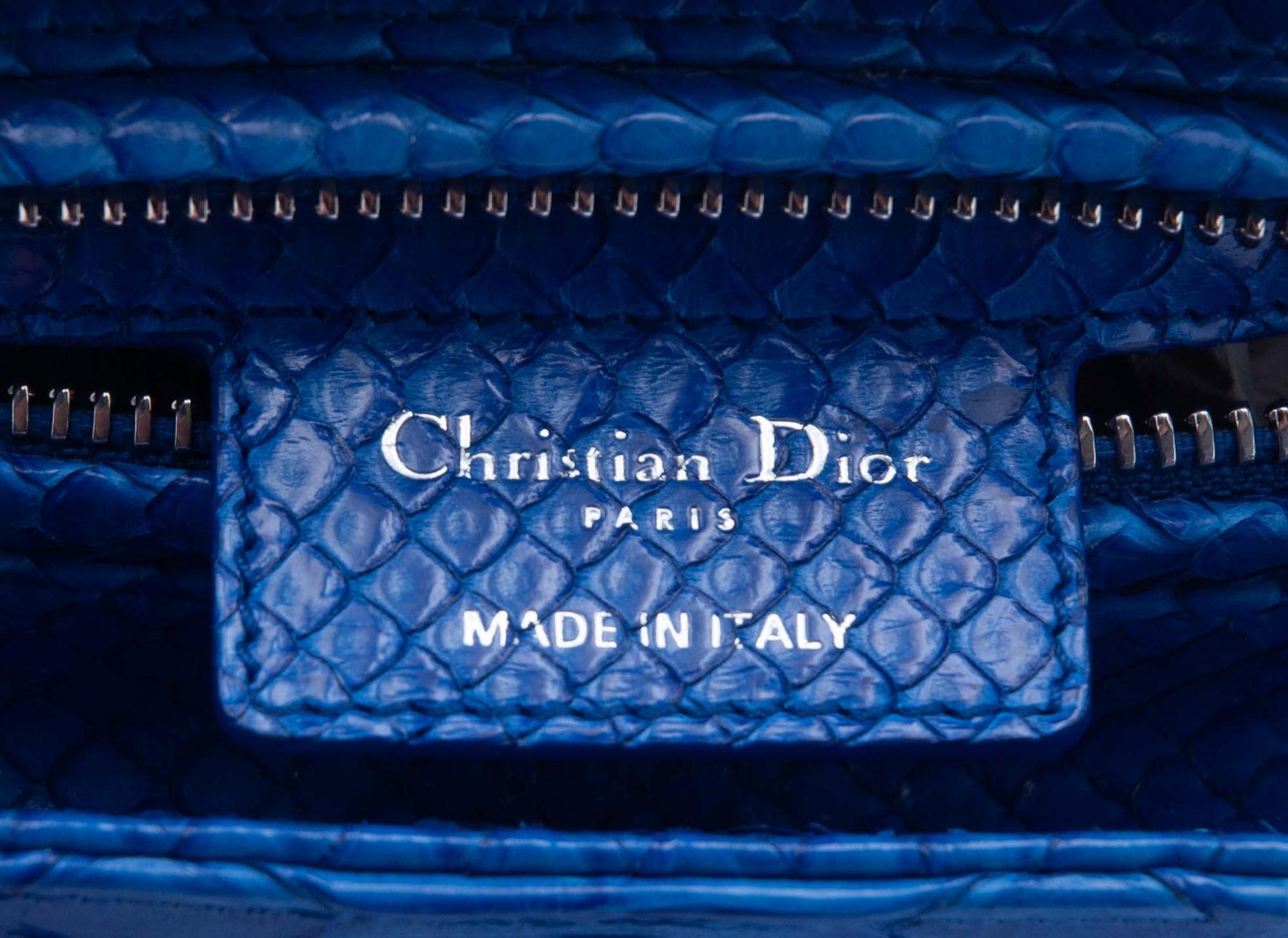 Christian Dior Blue Python Small Lady Dior Bag, 2012