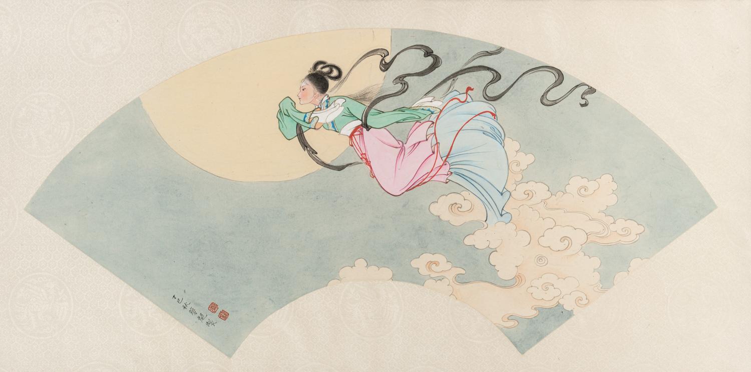 Two Paintings and a Japanese Fan