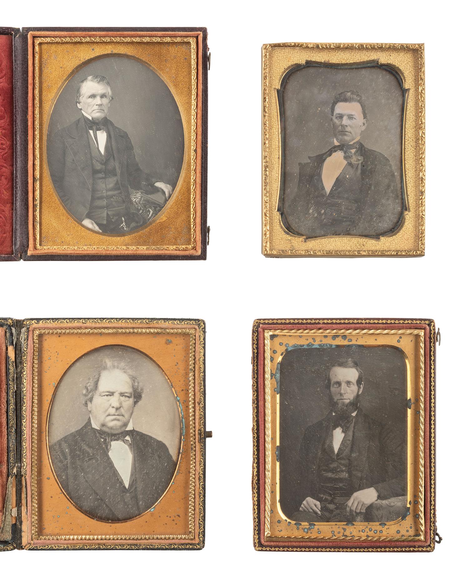 [EARLY PHOTOGRAPHY]. 30 quarter plate daguerreotypes of men incl. examples by ROOT, MCLEES, EASTERLY