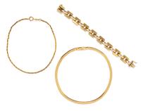 A Collection of 14 Karat Yellow Gold Jewelry,