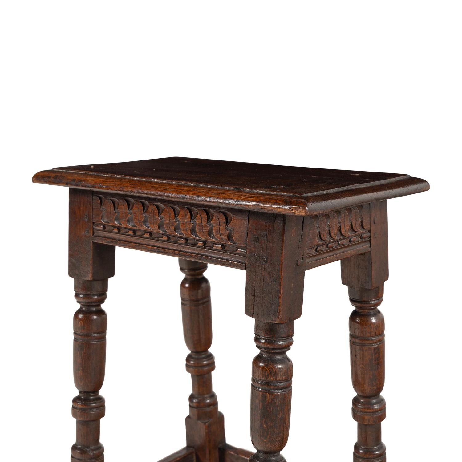 An English Oak Joined Stool