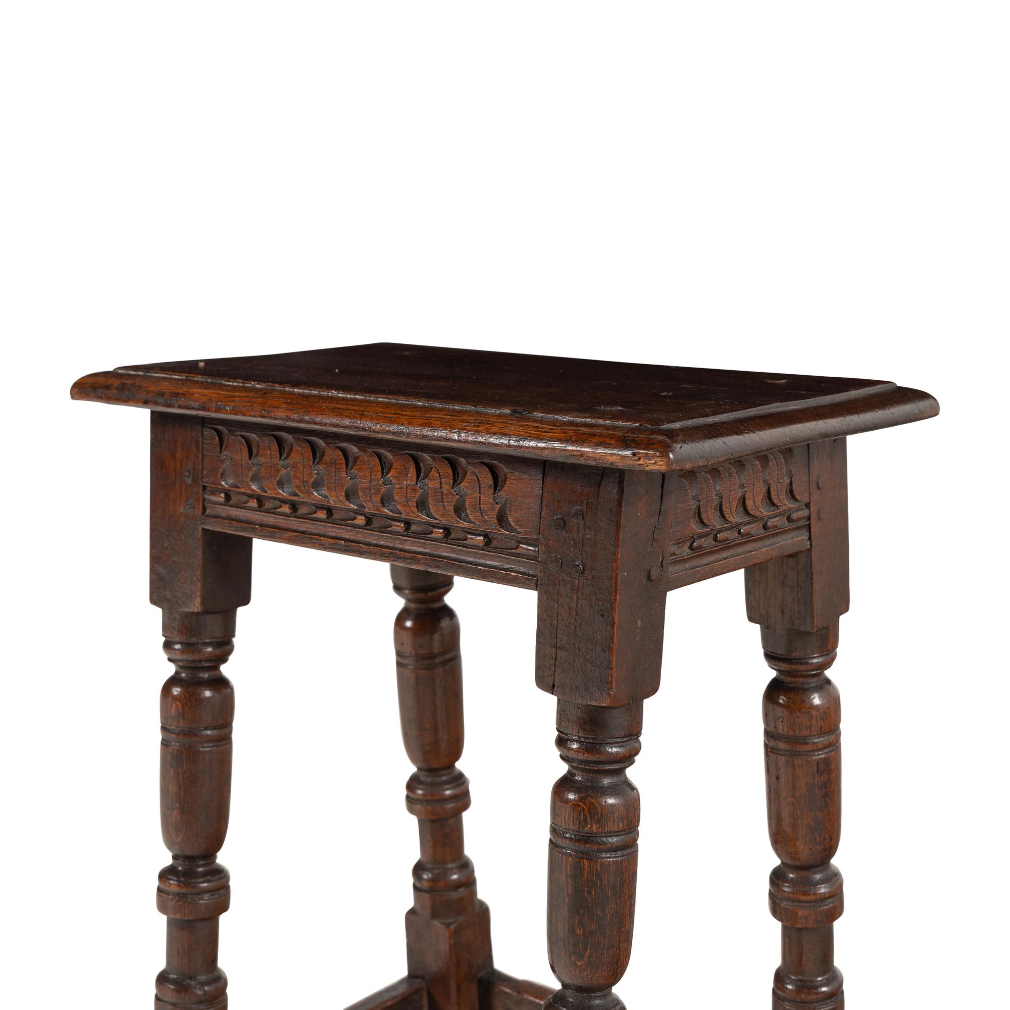 An English Oak Joined Stool