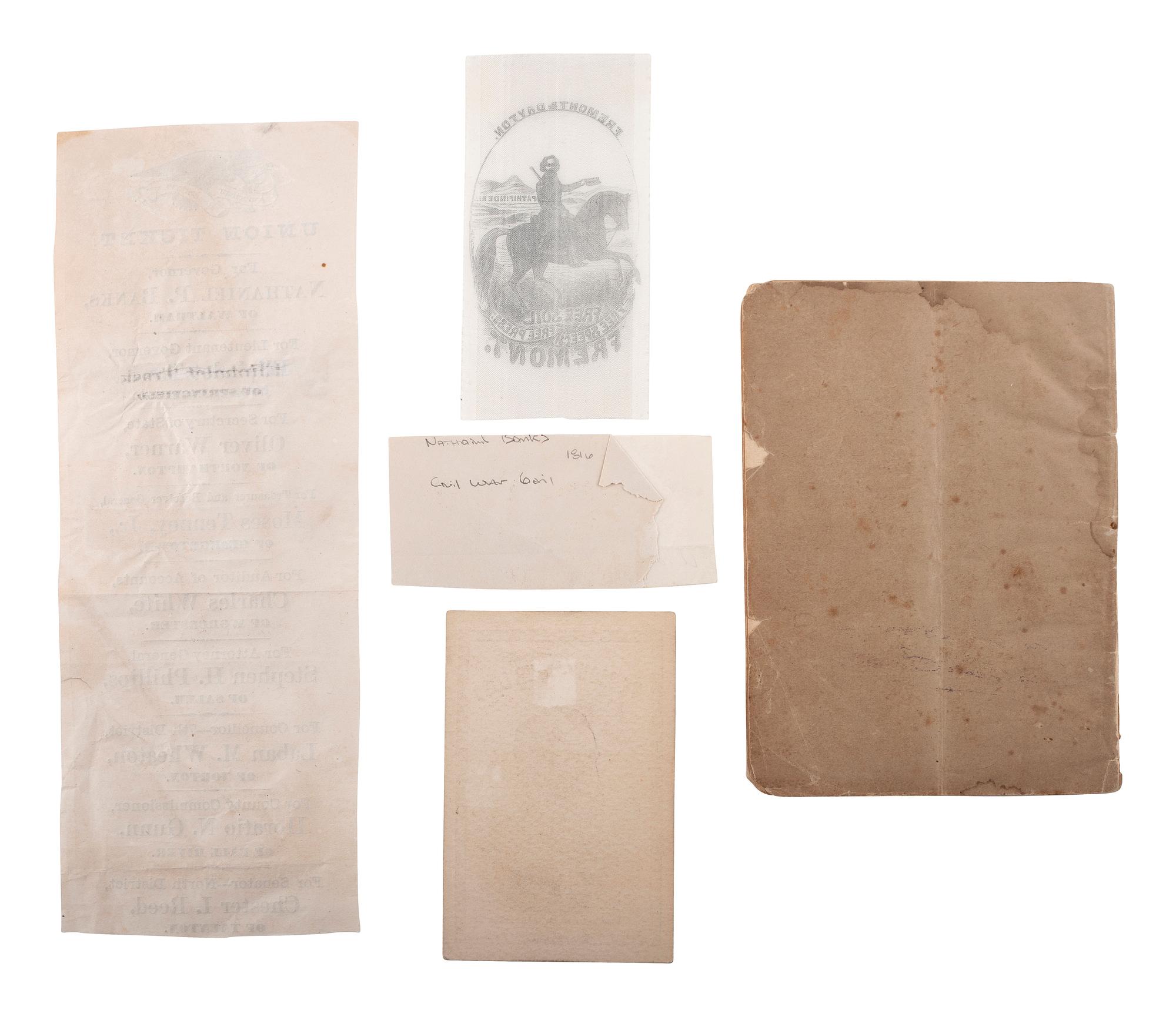 [POLITICS]. Mid-to-late nineteenth-century political ephemera, including: