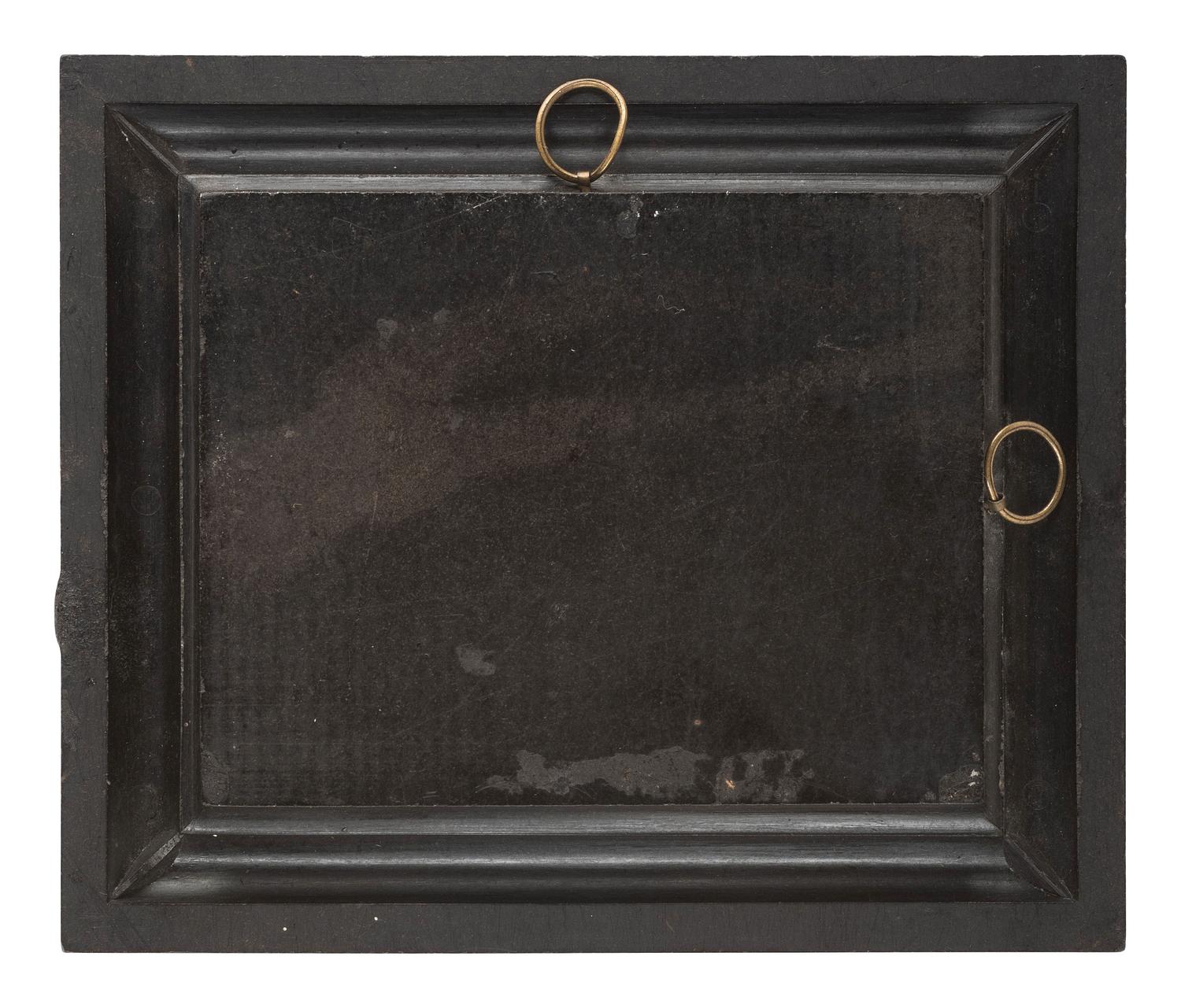 [EARLY PHOTOGRAPHY]. Quarter plate ambrotype of a train engine and tender marked "Eagleton," likely on its way to or from the Eagleton mine camp in Central Pennsylvania.