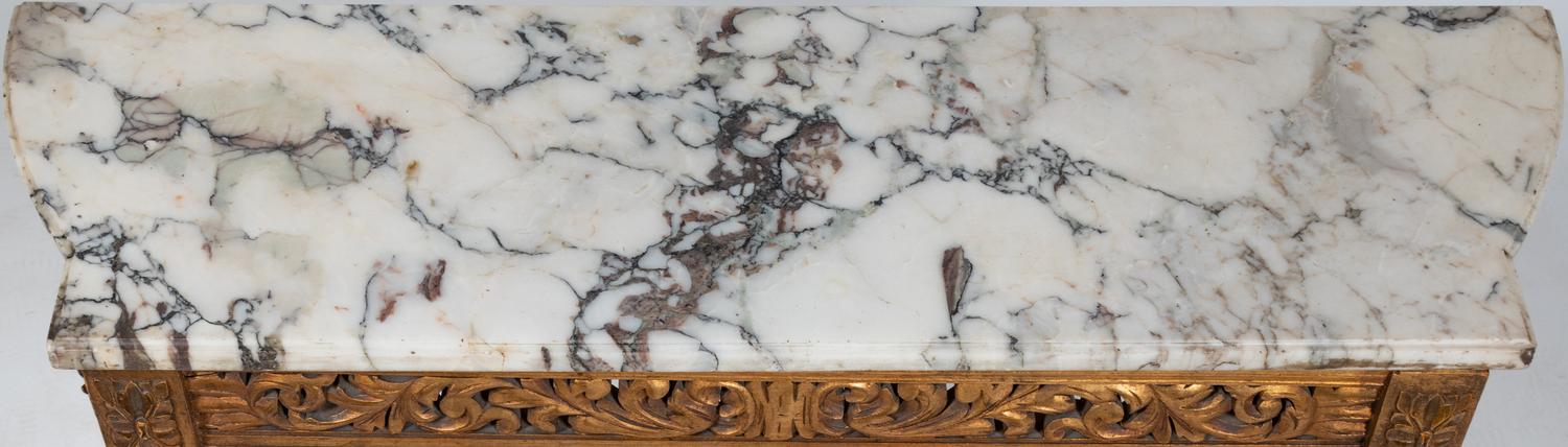 A Pair of Louis XVI Style Giltwood Consoles