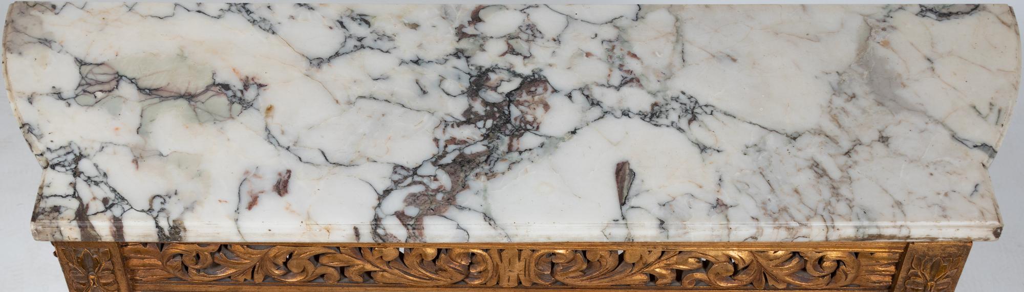 A Pair of Louis XVI Style Giltwood Consoles